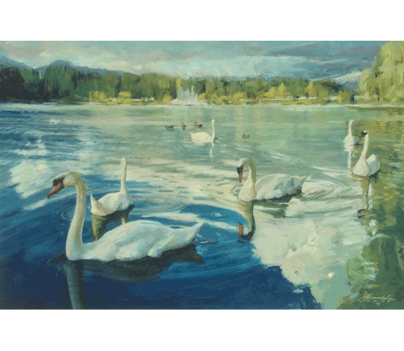 "Swan Family" by John Hannukaine